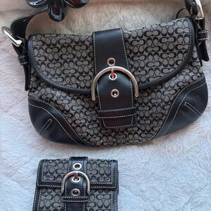 Coach Black and Gray Crossbody Bag
